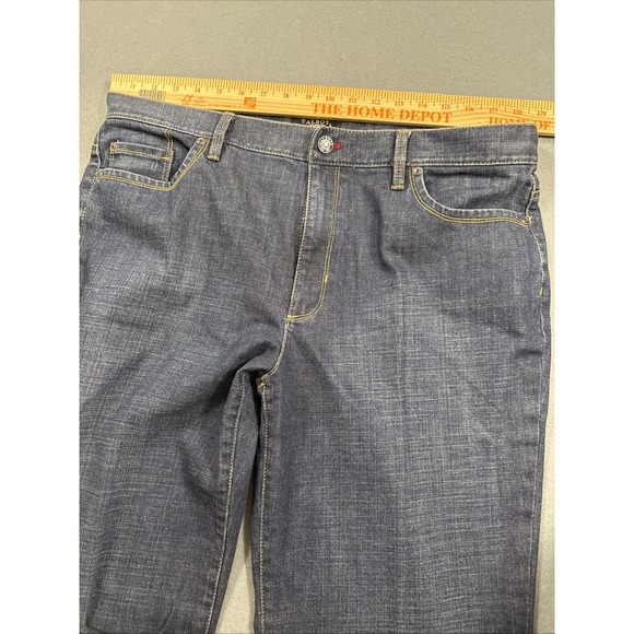 Talbots Womens 16 Jeans BOOT BLUE Cotton Blend BLACK LABEL - Picture 6 of 9